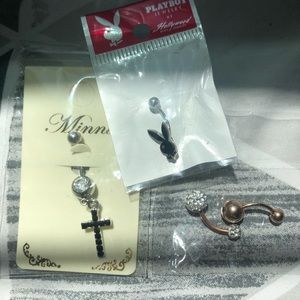 Bundle of 4 Belly Button Piercings